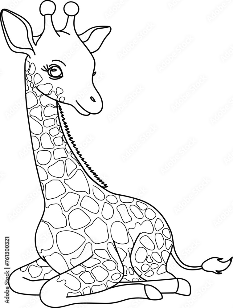 Fototapeta premium Giraffe Outline