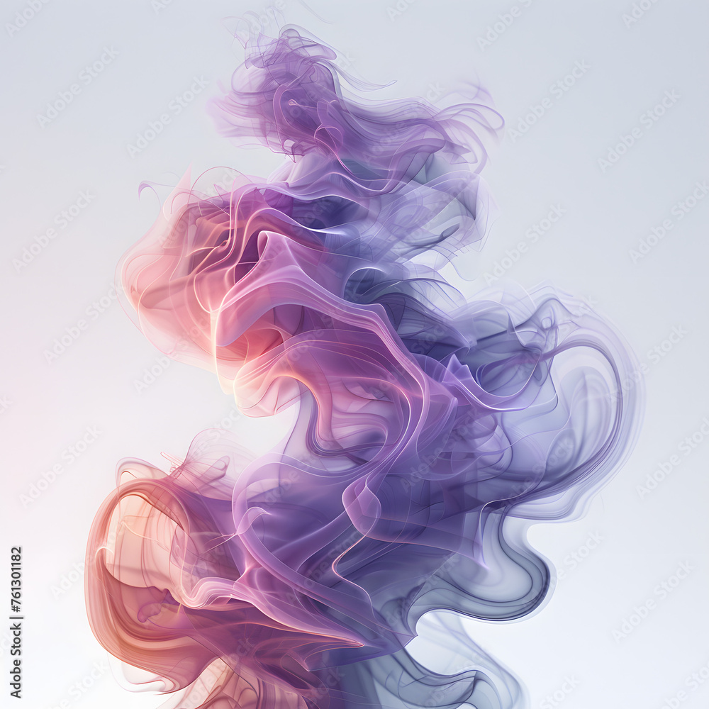 Purple Smoke isolated on transparent PNG