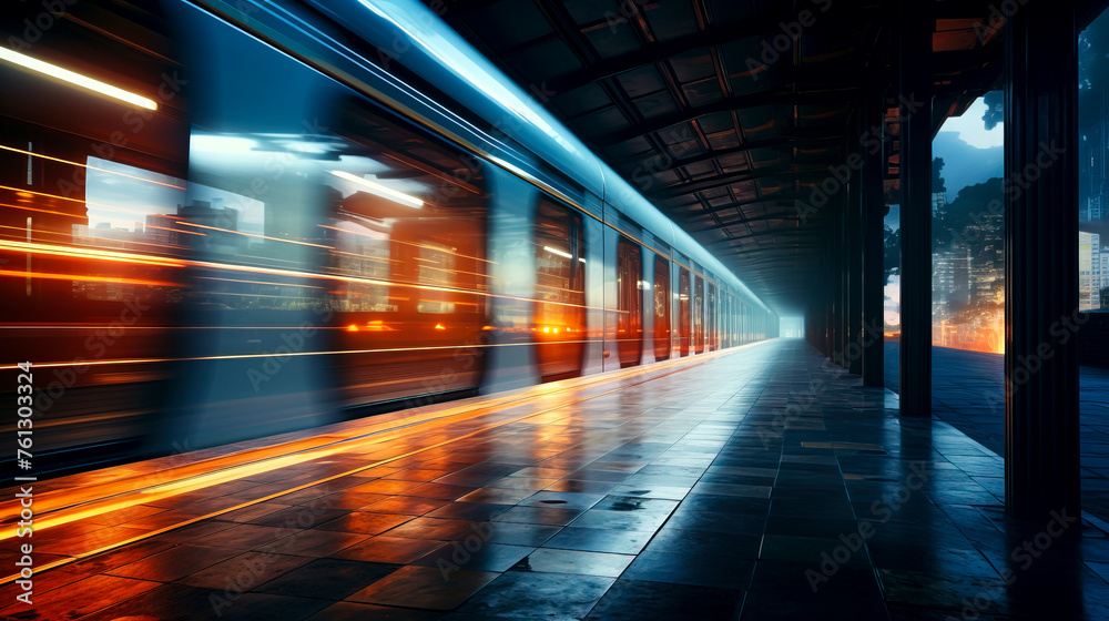 Speeding Through the Station: Capturing the Dynamic Blur of Passing Trains and Shining Lights