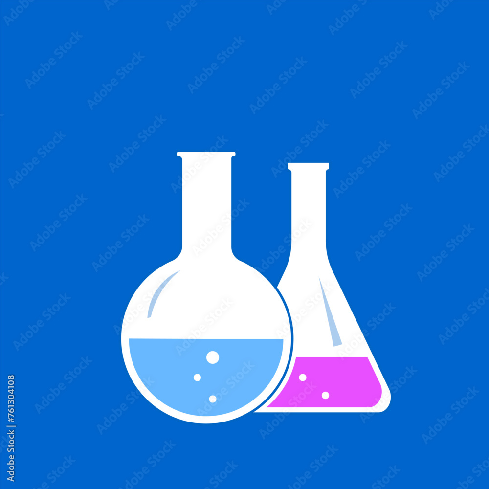 flasks with chemical reagents. Vector illustration flasks with chemical reagents. Vector illustration