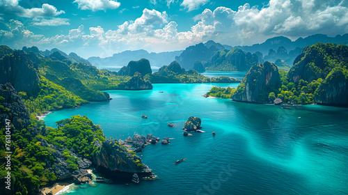 Enchanting Thailand: A Picturesque Landscape of Mountains, Rivers, and Seas photo