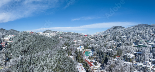 Lushan mountain cooling town in winter © chungking