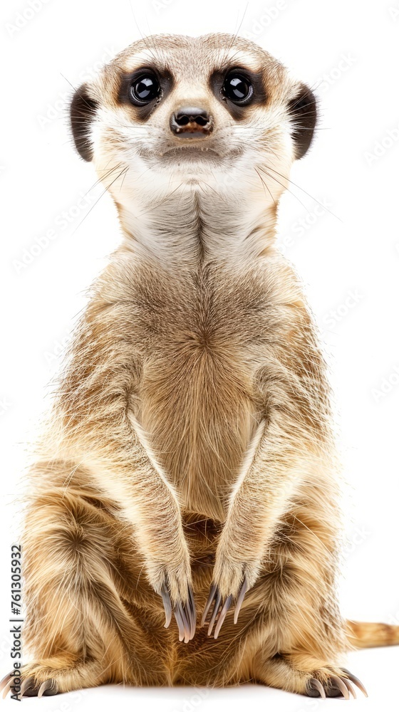 Fototapeta premium meerkat on a white background