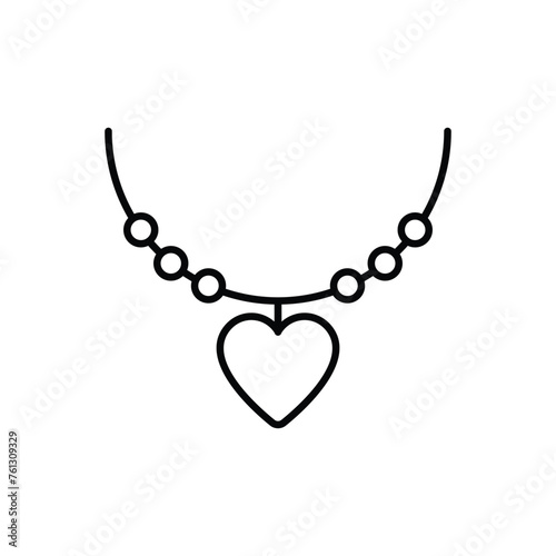 Thin Line Necklace vector icon