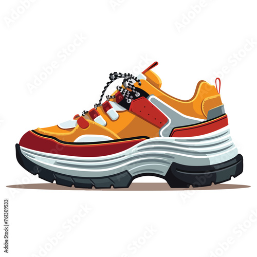 A trendy pair of platform sneakers illustration 