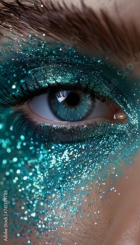 close-up of beautiful womanish eye concept photo