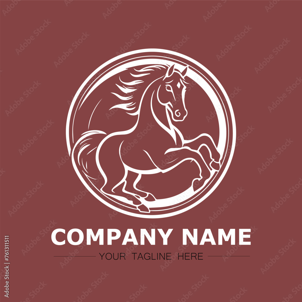 Horse logo company ideas simple design vector image Horse logo company ideas simple design vector image
