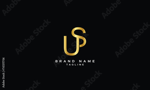 UPS, USP, PUS, PSU, SPU, SUP, Abstract initial monogram letter alphabet logo design