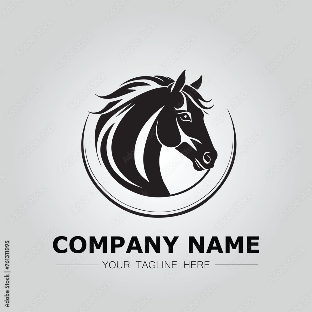 Horse logo company ideas simple design vector image Horse logo company ideas simple design vector image