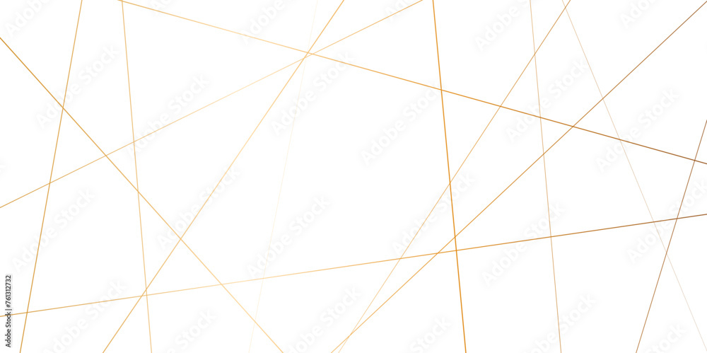 Random chaotic lines with triangle golden tempelete. geometric pattern, 3d illustration. geometric design created using light gold digital tecnology. creative web line on transparent background