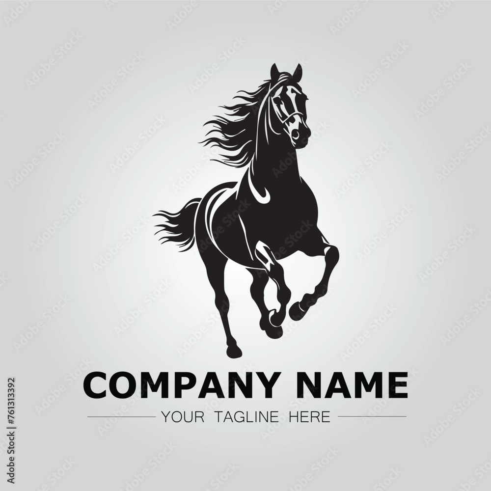 Horse logo company ideas simple design vector image Horse logo company ideas simple design vector image