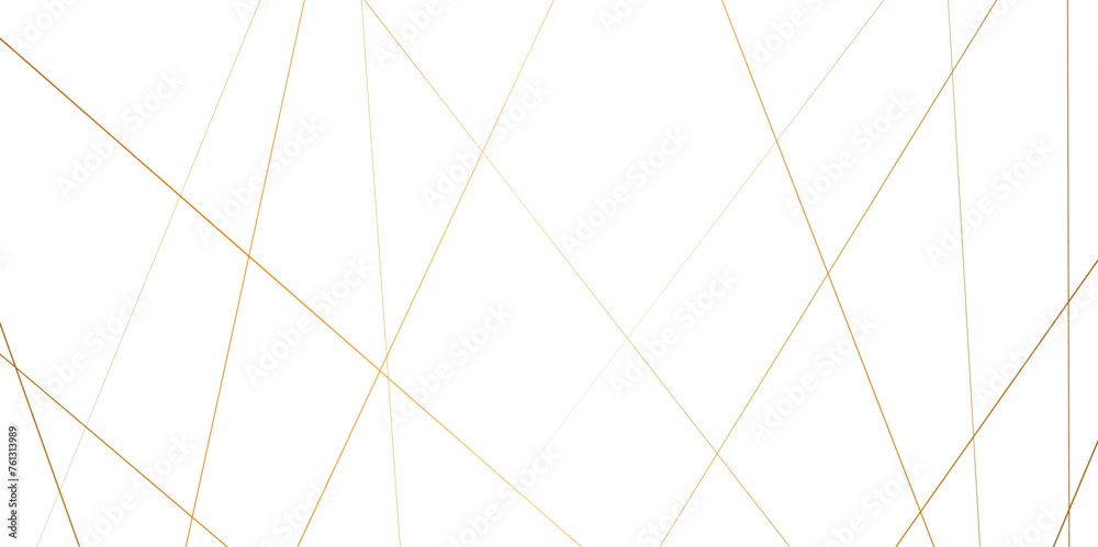 Random chaotic lines with triangle golden tempelete. geometric pattern, 3d illustration. geometric design created using light gold digital tecnology. creative web line on transparent background