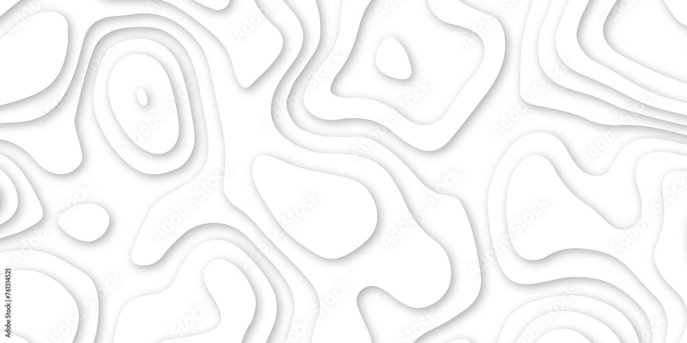 Abstract geometric layered curve line white background. 3d render, paper cut vector art background banner texture. multi layer cutout geometric patterns with smooth wavy layer. white background.   