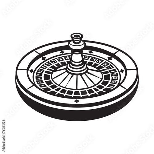 Casino roulette icon. Simple illustration of casino roulette vector