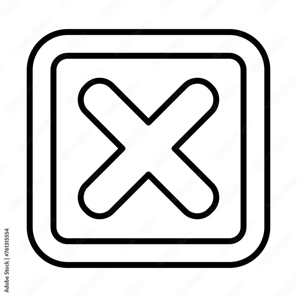 Obraz premium Close line icon