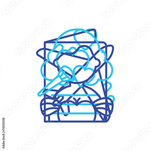 Two Color Honeymoon vector icon