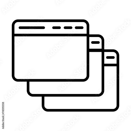 Tabs line icon