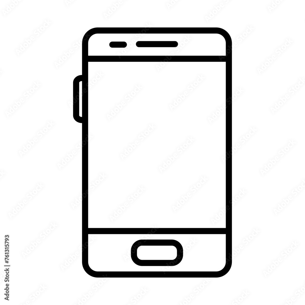 Mobile phone line icon Mobile phone line icon