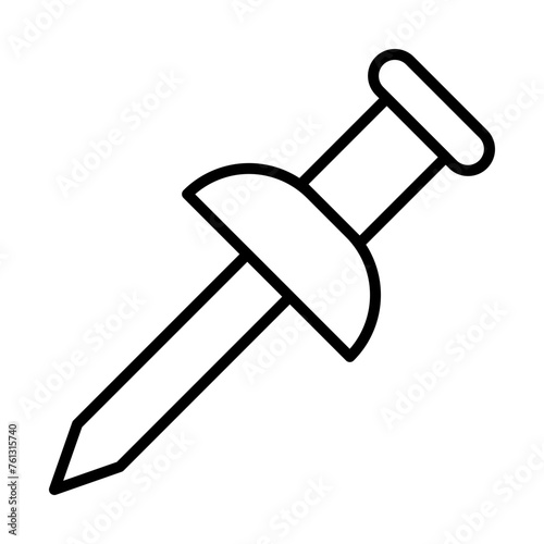 Pin line icon