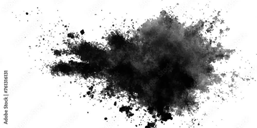 Paint stains black blotch background. Grunge Design Element. Brush Strokes. Vector illustration	 - obrazy, fototapety, plakaty 