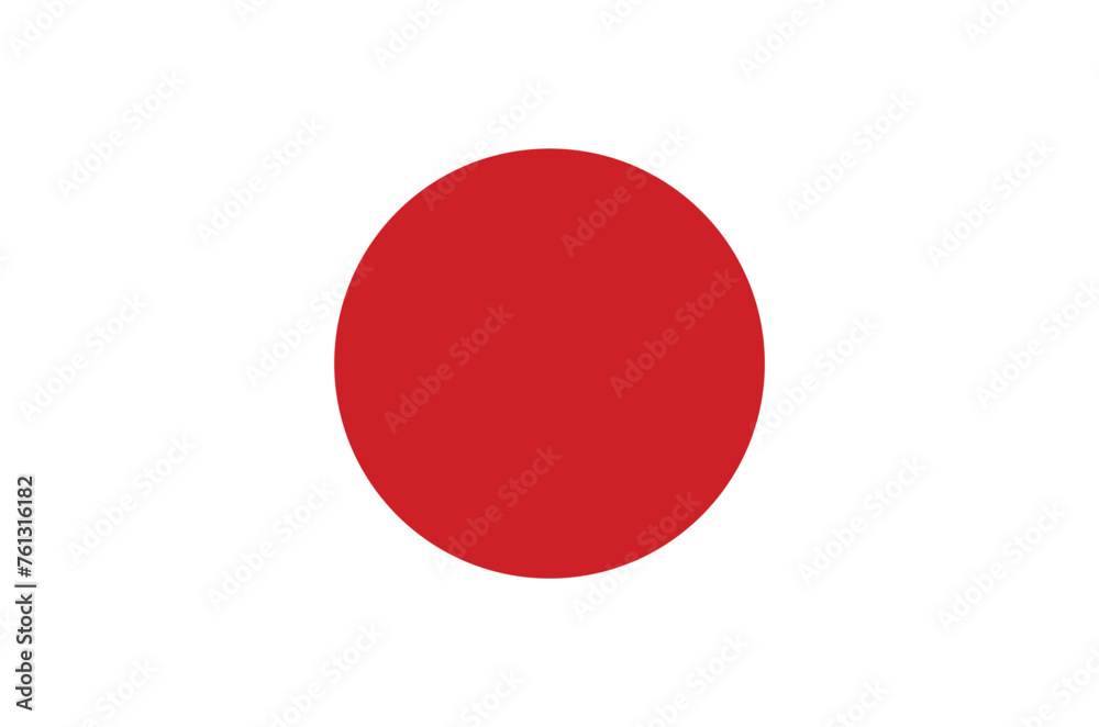 Flat Illustration of Japan national flag. Japan flag design.
Flat Illustration of Japan national flag. Japan flag design.