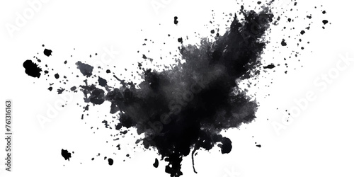 Paint stains black blotch background. Grunge Design Element. Brush Strokes. Vector illustration	