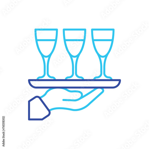 Two Color Drinks vector icon