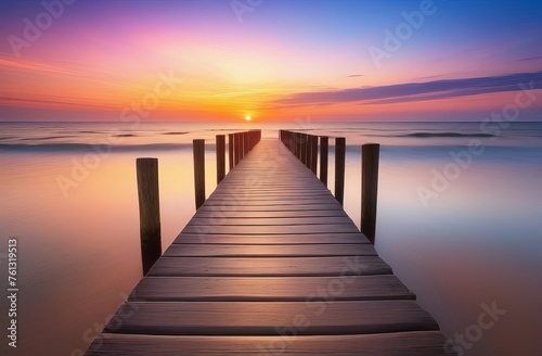 sunset on the pier © Leshtana