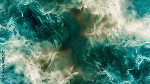 The texture of the water. Stains of acrylic paint in the form of waves in the sea