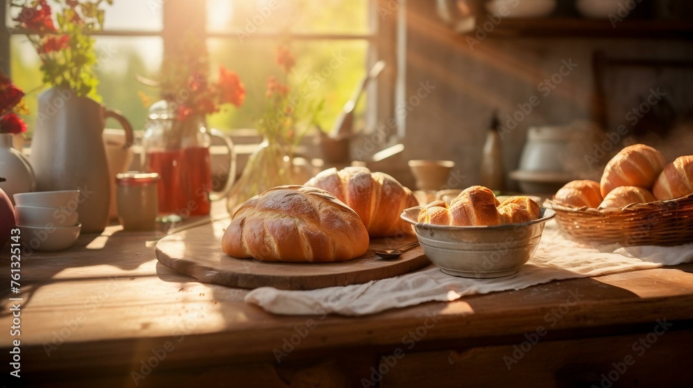 countertop in bakery texture. Shot from overhead aerial wide perspective angle shot. Scene is lit by bright midday sunlight from window on the right. countertop in bakery texture. Shot from overhead aerial wide perspective angle shot. Scene is lit by bright midday sunlight from window on the right.