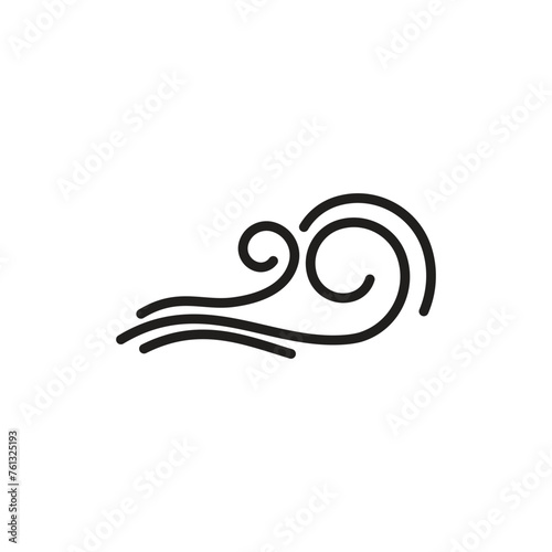 Fototapeta Naklejka Na Ścianę i Meble -  Wind logo vector symbol design