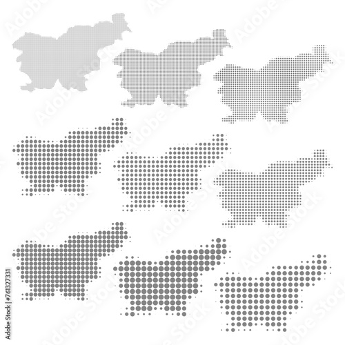 Slovenia dotted map