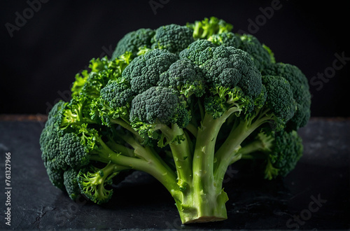 Macro photo green fresh vegetable broccoli