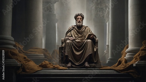 A visual narrative showcasing the journey and teachings of Marcus Aurelius, the renowned Stoic emperor and philosopher