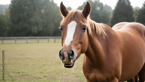 A Horse With Its Nostrils Twitching Sniffing The