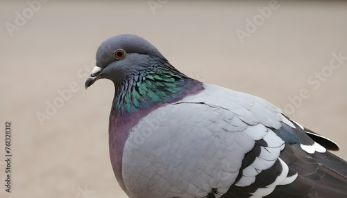 A Pigeon With Its Feathers Tousled By The Breeze © Farah