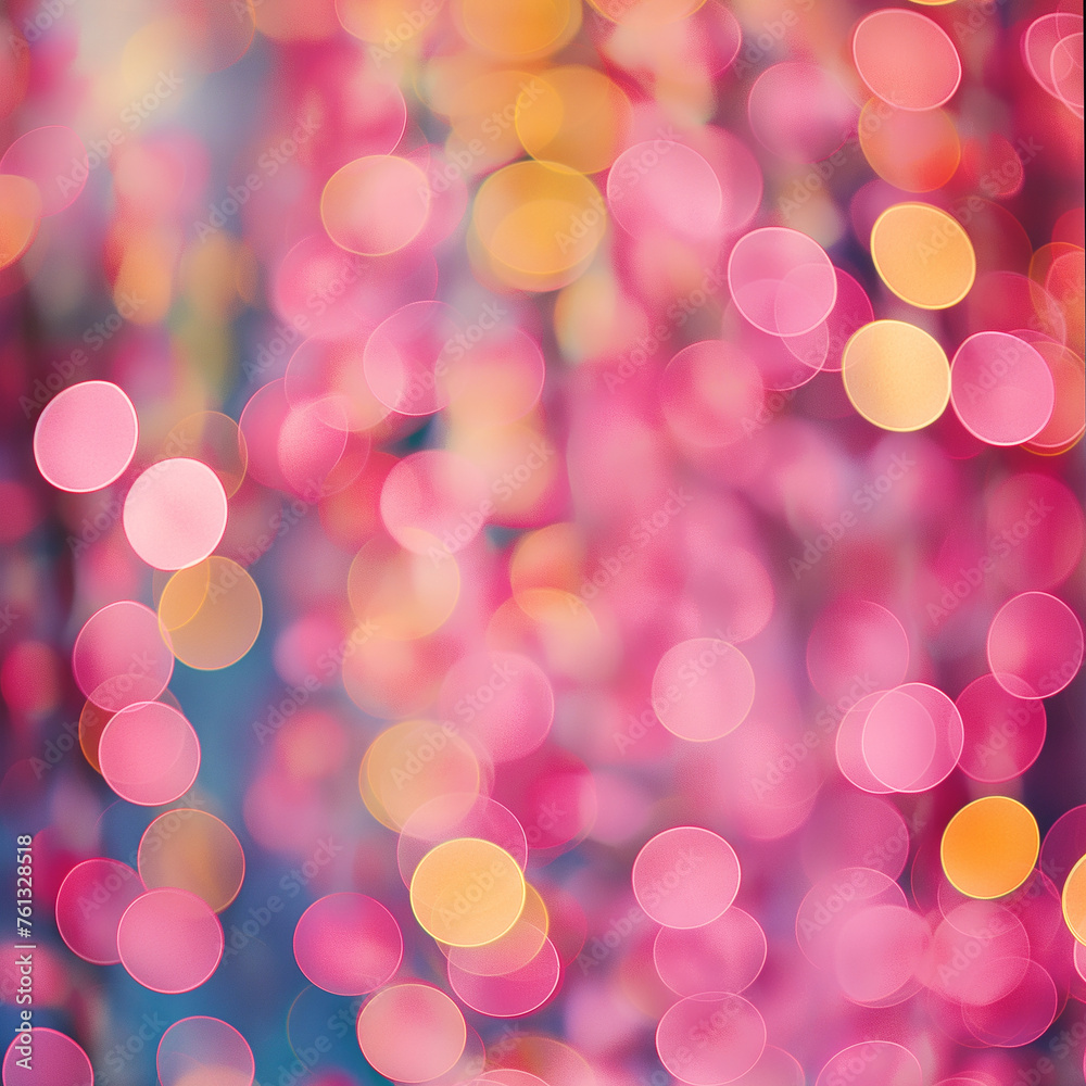 abstract pink and yellow bokeh background