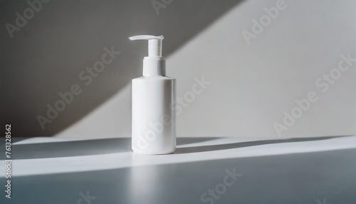 Trendy Background with Natural Cosmetic Skincare Bottle