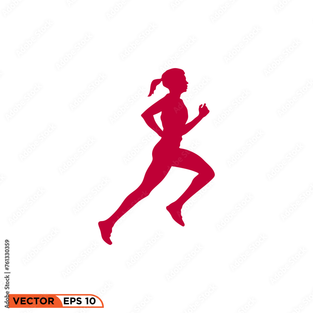 Running marathon logo