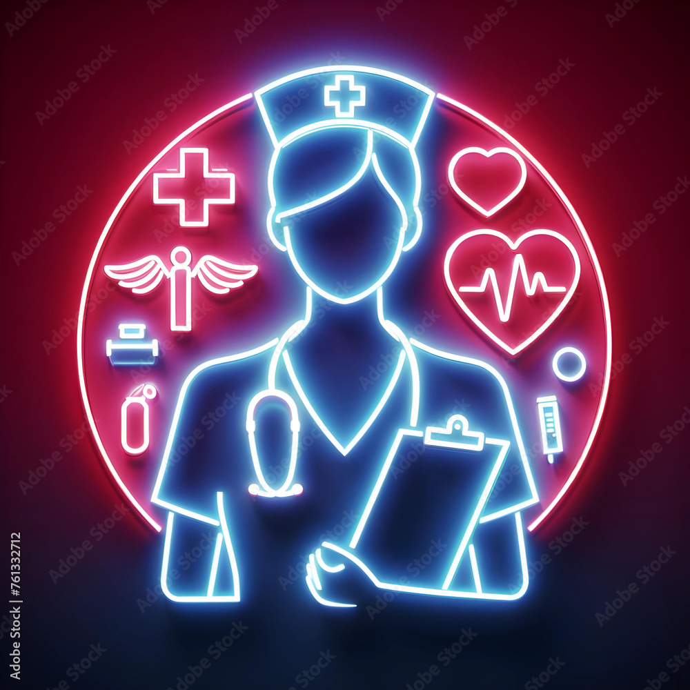 bold neon accent lighting show a nurse bold neon accent lighting show a nurse