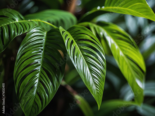 Nature leaves green tropical forest backgound