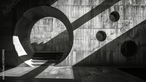 Monochrome Staircase Ascending