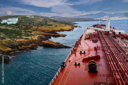 Tanker ran aground close to shore