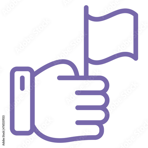 Holding Flag Icon Style
