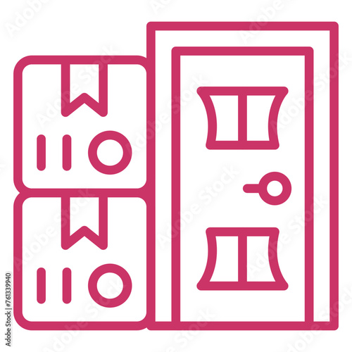 Delivery On Doorstep Icon Style