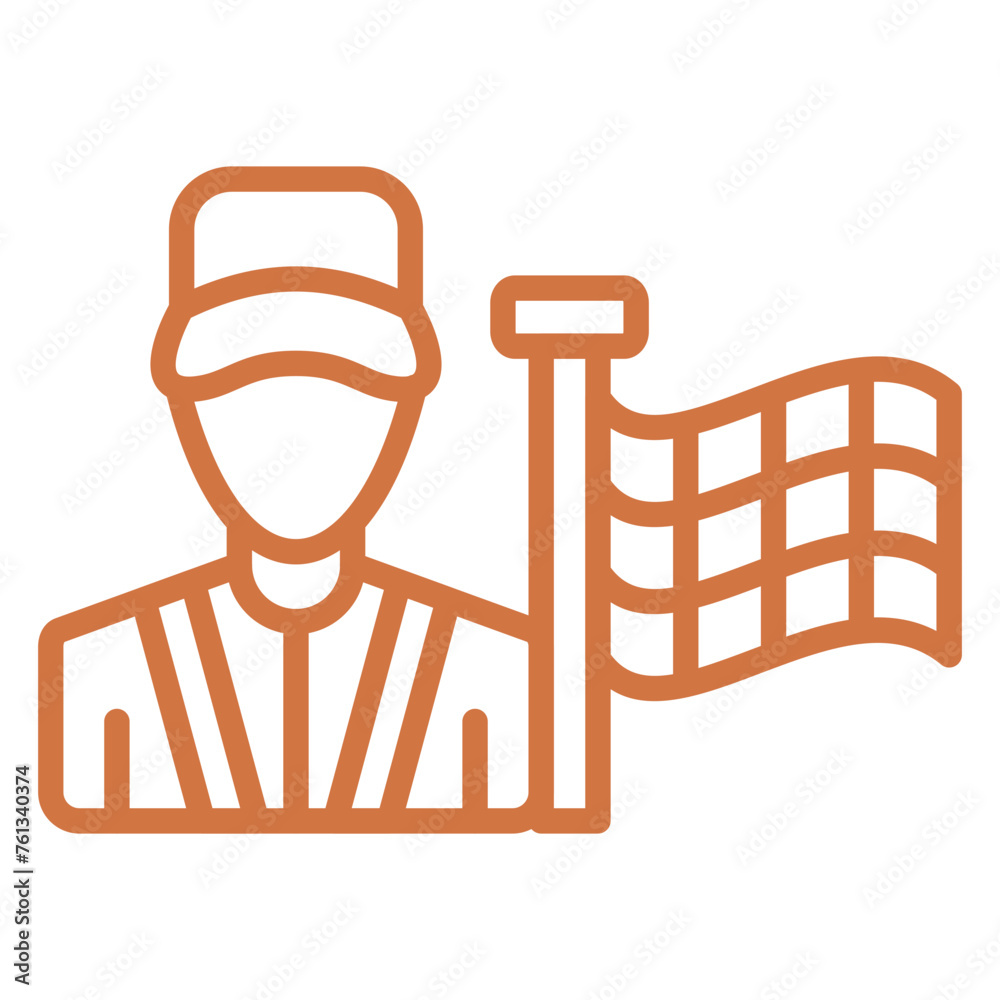 Flagman Icon Style Flagman Icon Style
