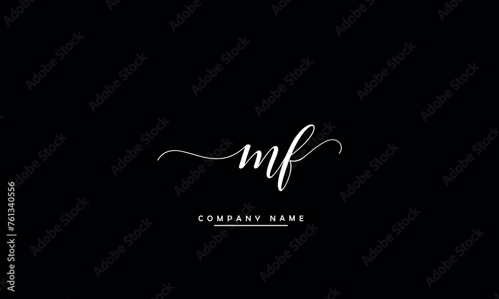 MF, FM, M, F Abstract Letters Logo Monogram MF, FM, M, F Abstract Letters Logo Monogram