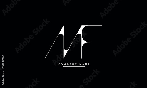 MF, FM, M, F Abstract Letters Logo Monogram