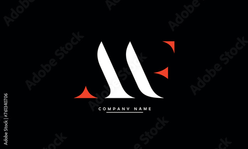MF, FM, M, F Abstract Letters Logo Monogram