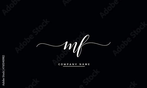 MF, FM, M, F Abstract Letters Logo Monogram